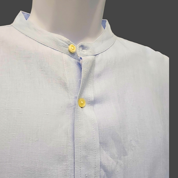 Mens long-sleeved Linen Shirt - Picture 5 of 9